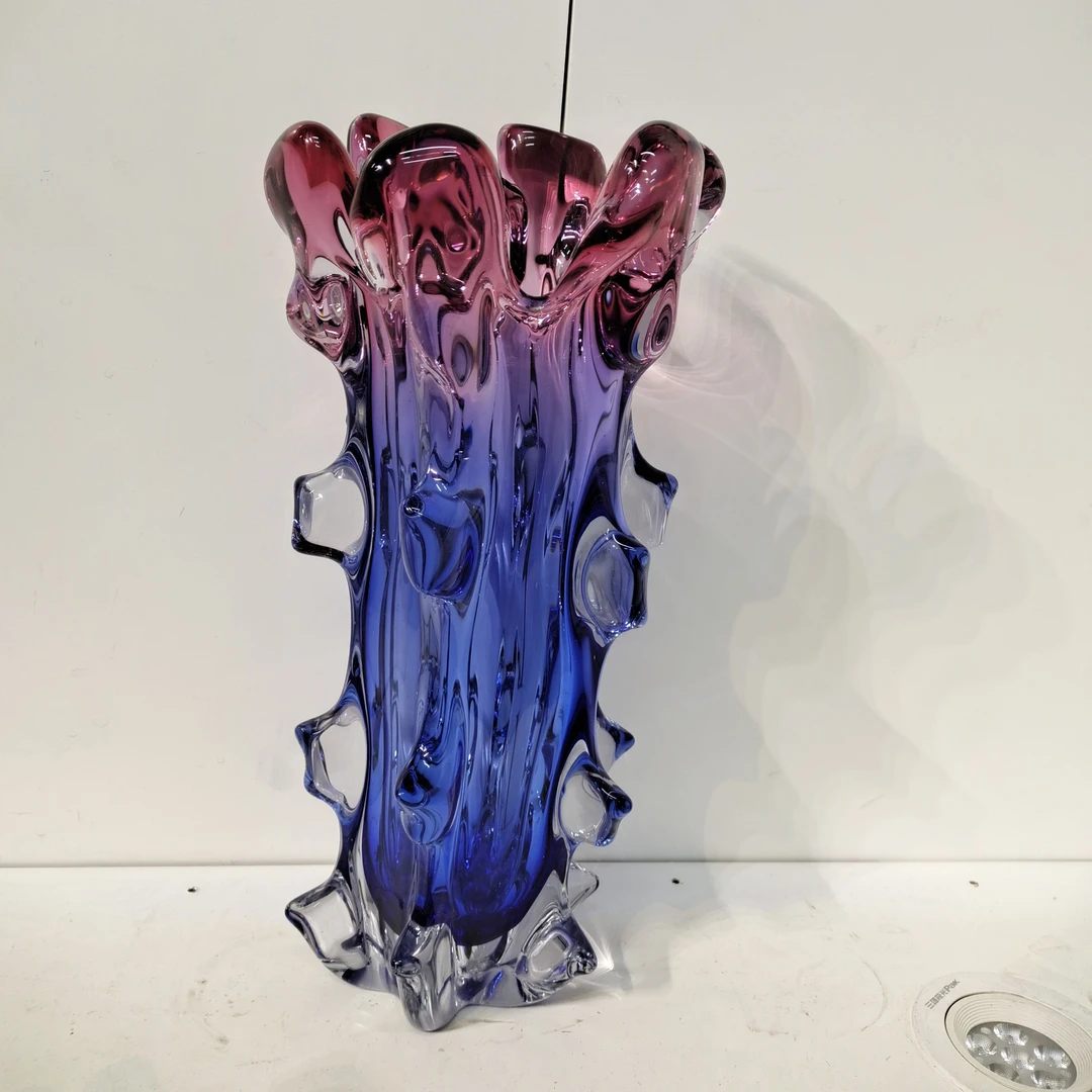 L529琉璃现代花瓶镂空创意高颜值花器居家装饰摆件插花器精美复古