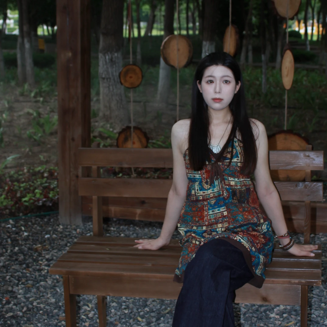 复古壁画款夏季吊带背心挂脖时尚百搭单品