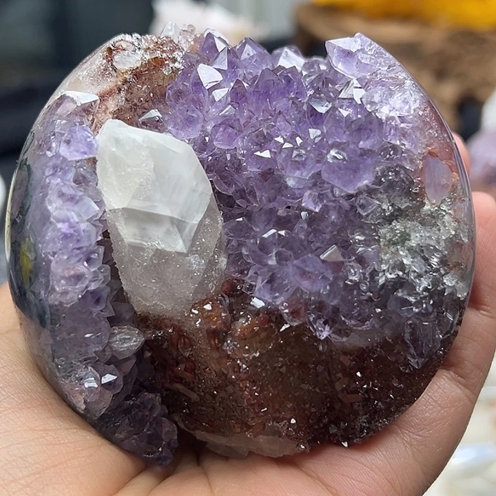 未镶嵌紫晶珠宝半成品