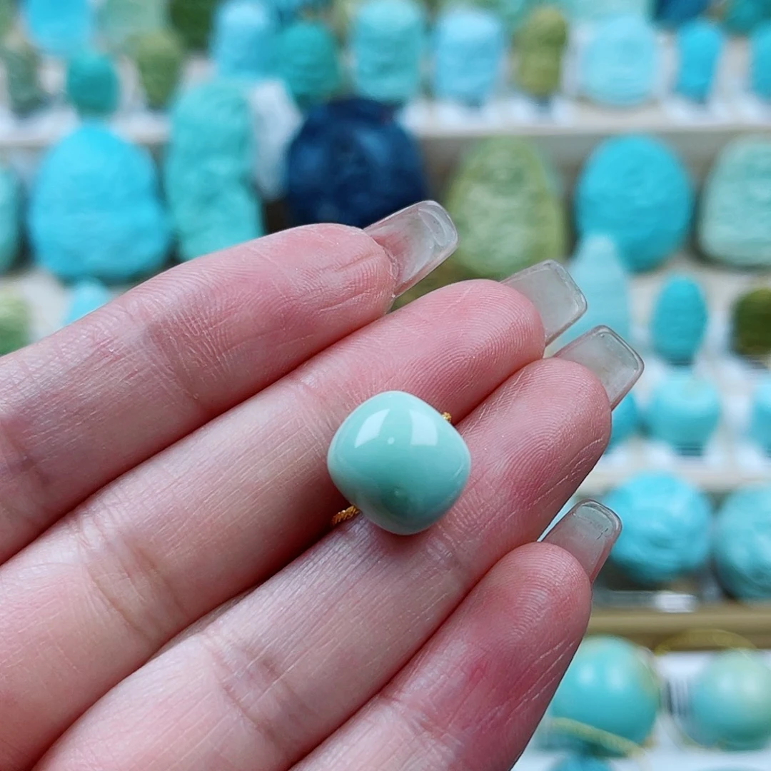 绿松石未镶嵌珠宝奇石12mm