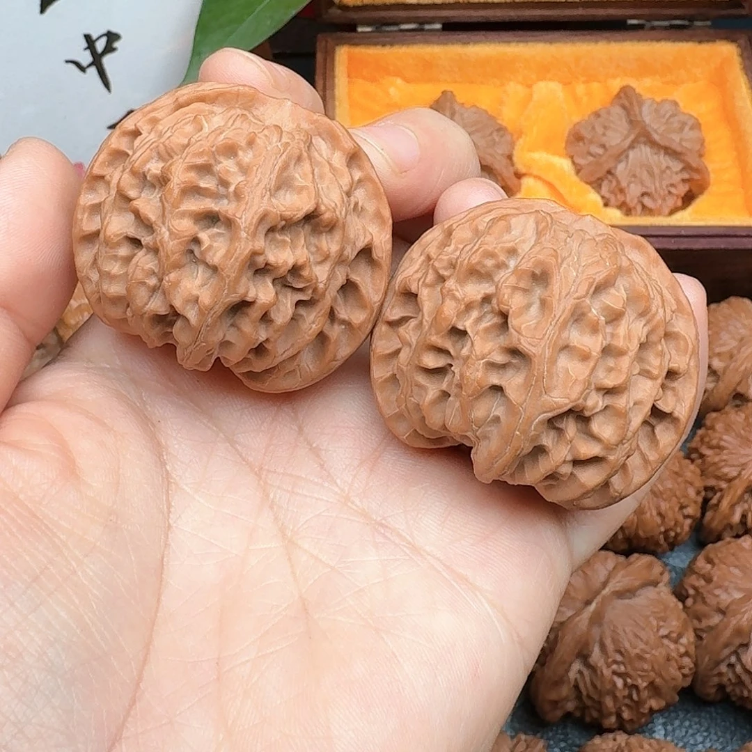 文玩核桃把件42苹果尖有磕碰