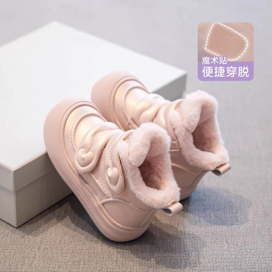 ABC女童雪地靴冬季棉靴新款儿童冬鞋宝宝棉鞋雪地鞋加绒加厚靴子