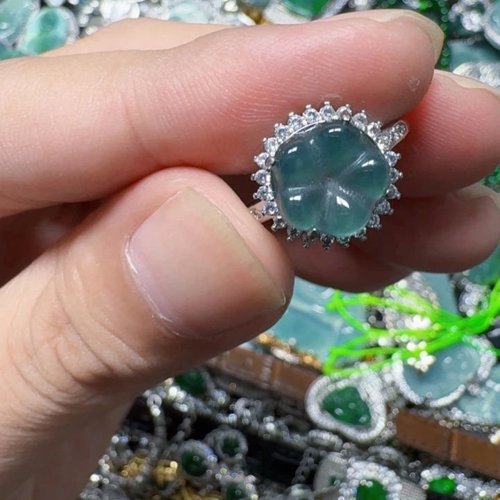 翡翠未镶嵌项链天然A货翡翠放漏