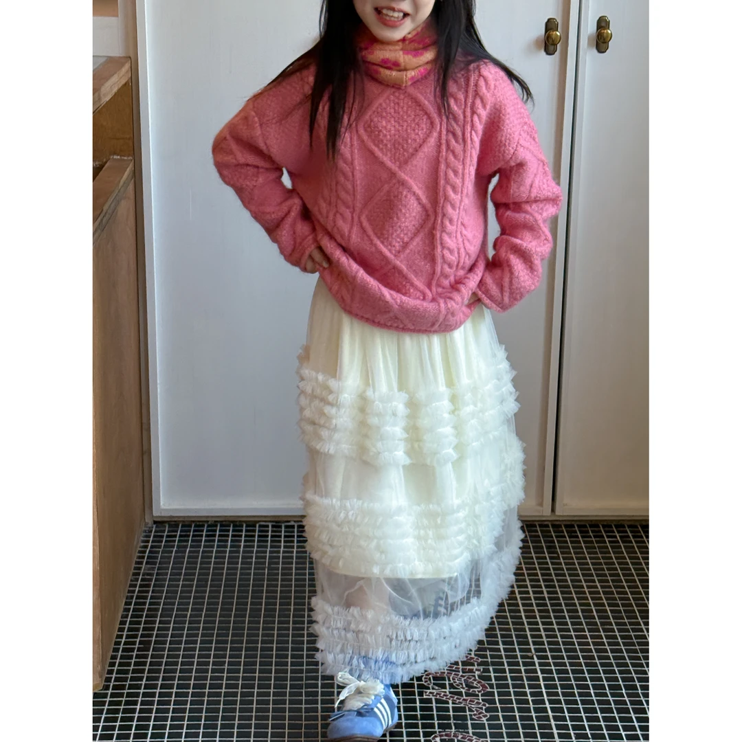 LJ-72515-柠檬酱童装女童韩版半身纱裙