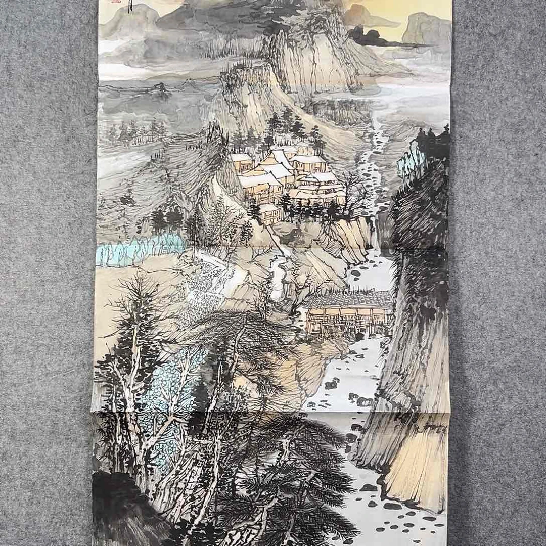 国画561 牡丹之花之叶的颜色与