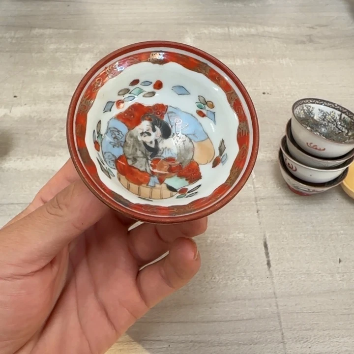波***仔瓷片茶道具工艺品