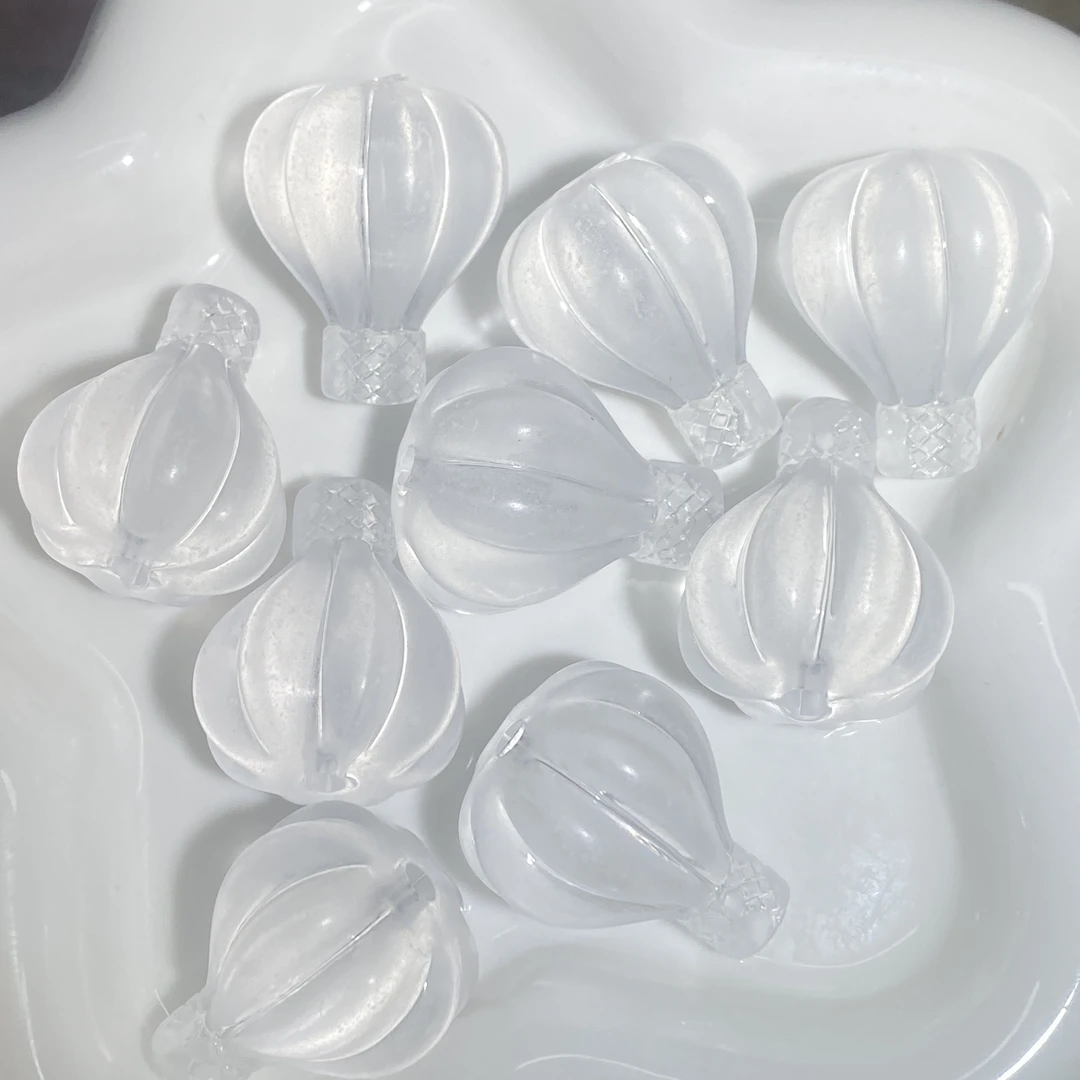 花束手捧花夹子diy材料热气球透色竖孔底胚饰品配件浪花纱包装