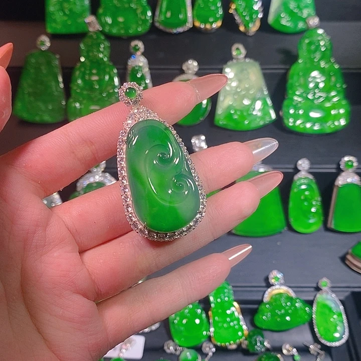 翡翠银S925镶嵌戒指