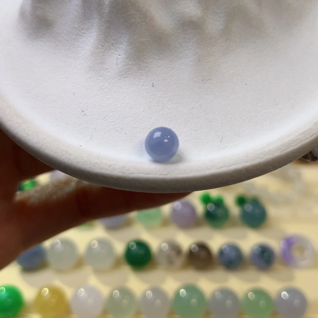 定制翡翠未镶嵌浓紫 卡5.5 毛货抛光定制