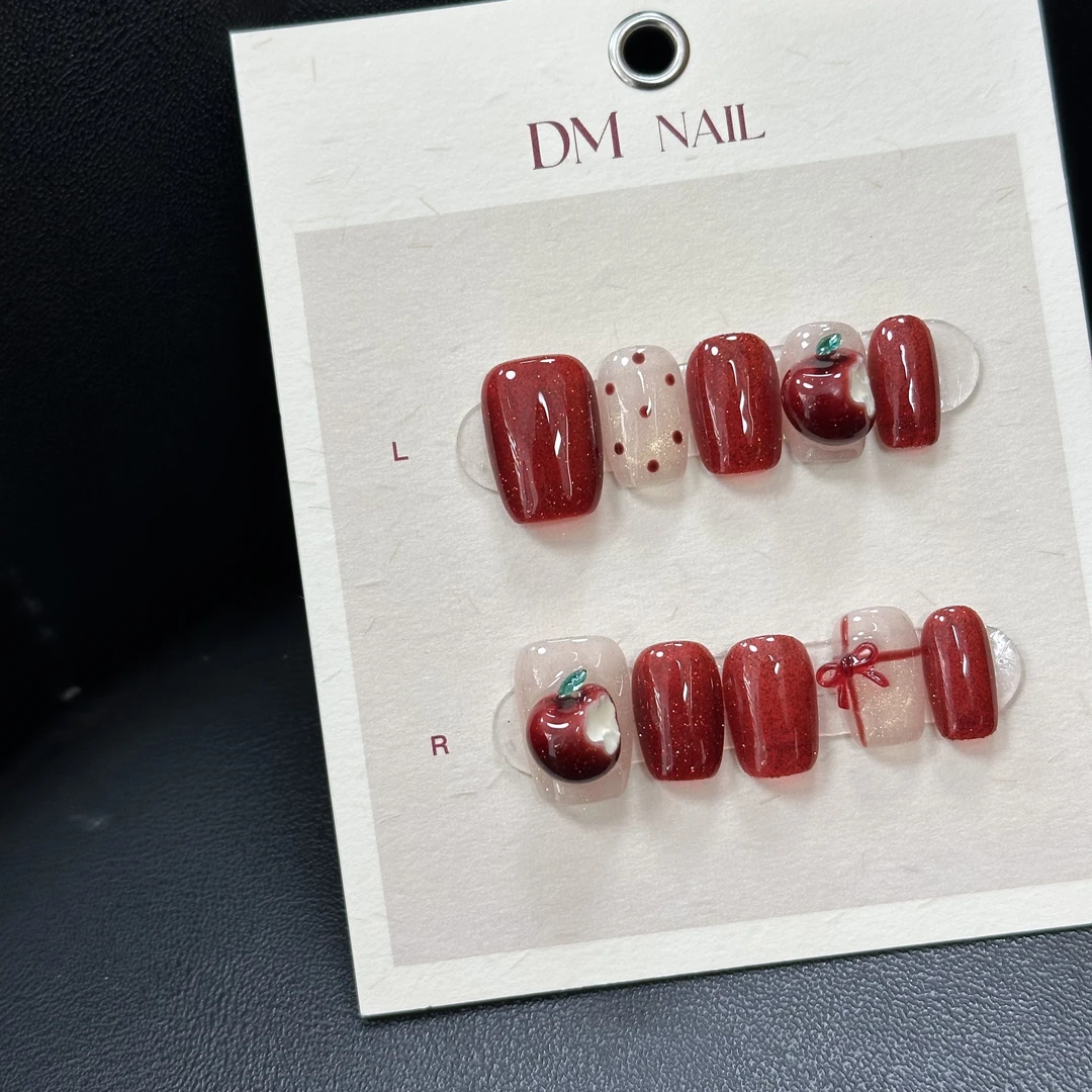 【平安喜乐】Maoye手工定制高品质穿戴甲/撞色ins风/甜美