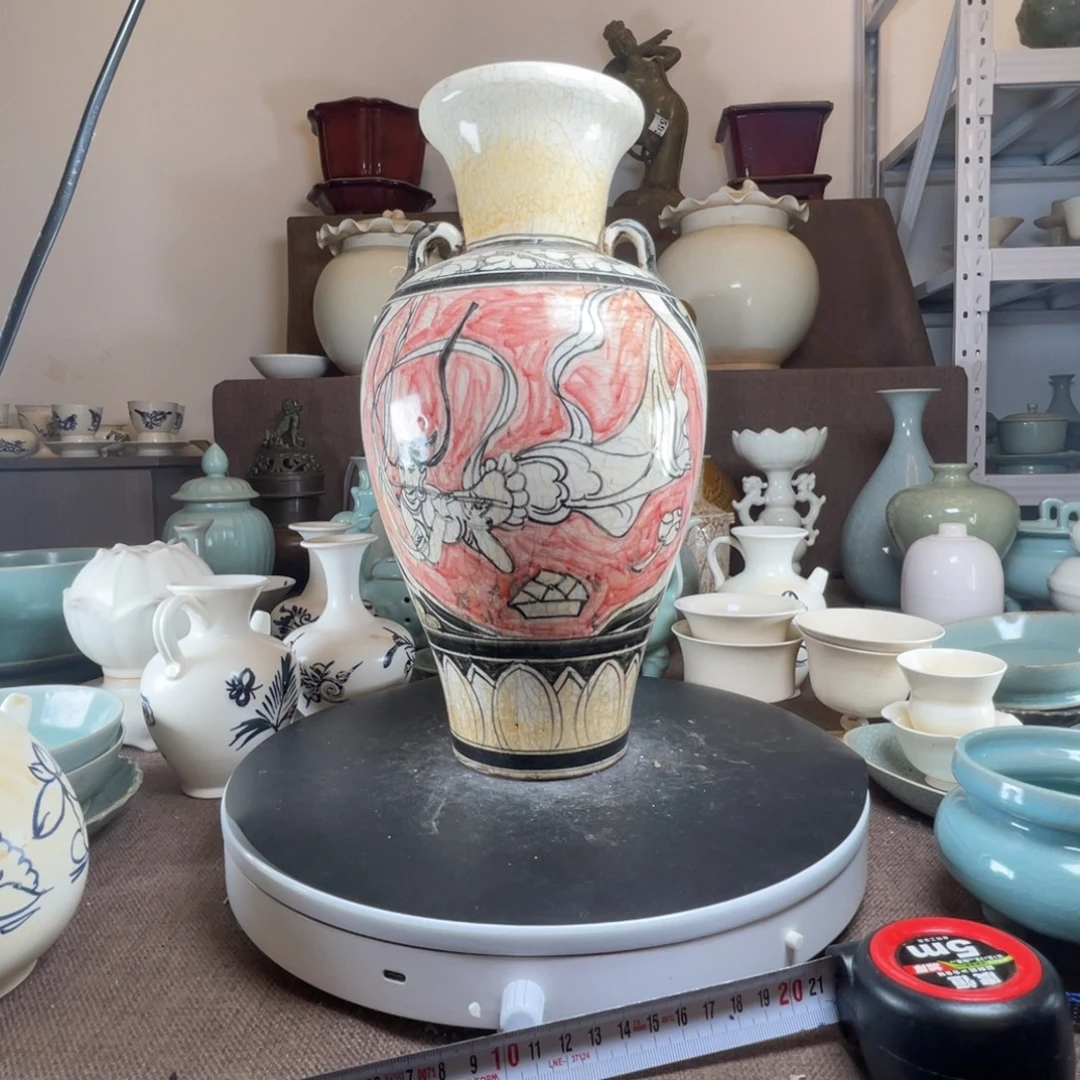 赏品019磁州窑双耳瓶