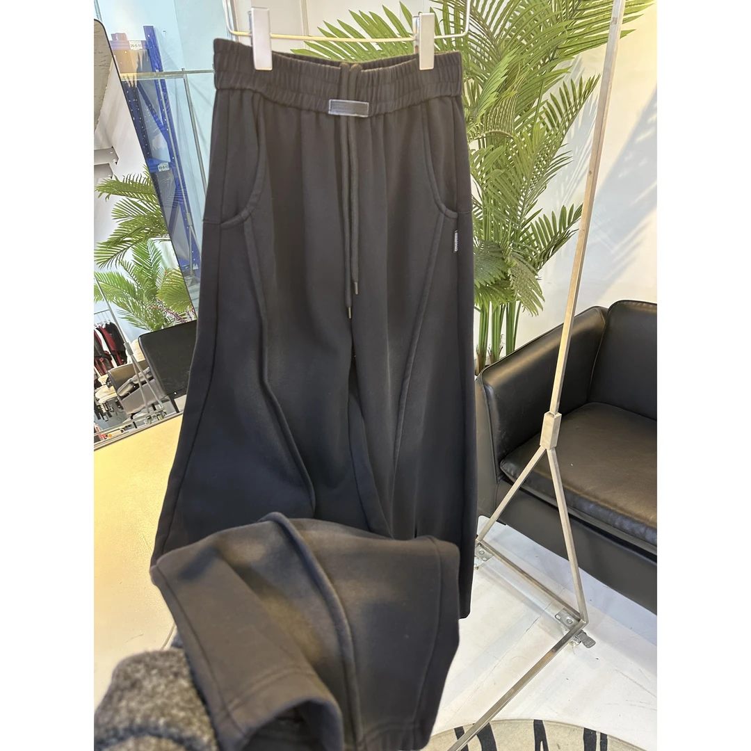 O【帅姐欧货优选】冬季新款时尚休闲百搭阔腿加绒卫裤8820