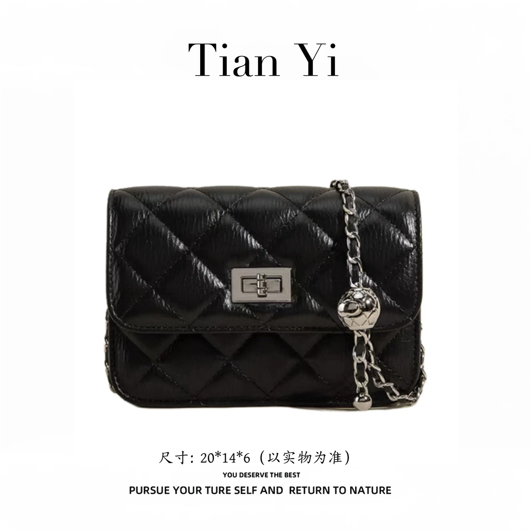 【Tian Yi渠道货】-2025新款轻奢单肩手提斜跨包 小香黑 2036