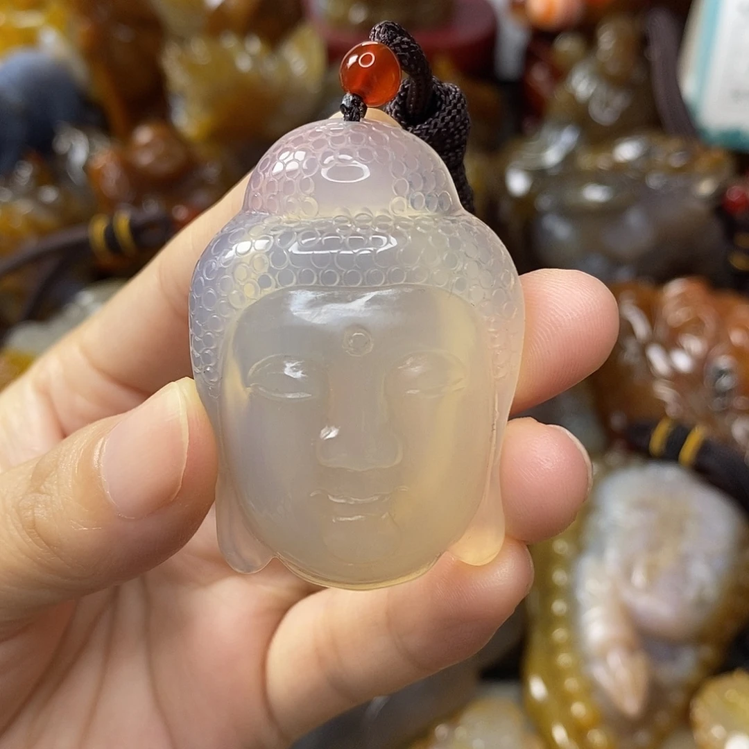 玛瑙/玉髓未镶嵌吊坠