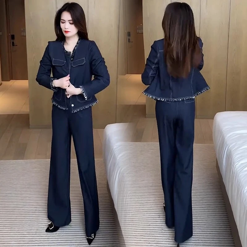 春秋新款小香风穿搭气质休闲显瘦不挑人减龄套装21