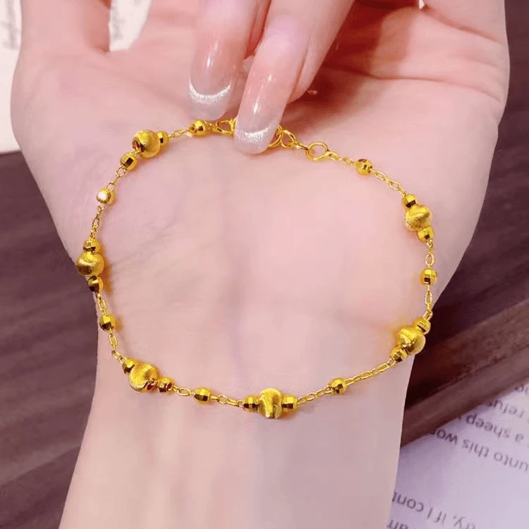 铜合金手链 铜合金手链 猫眼蹦迪珠手链气质时尚女士