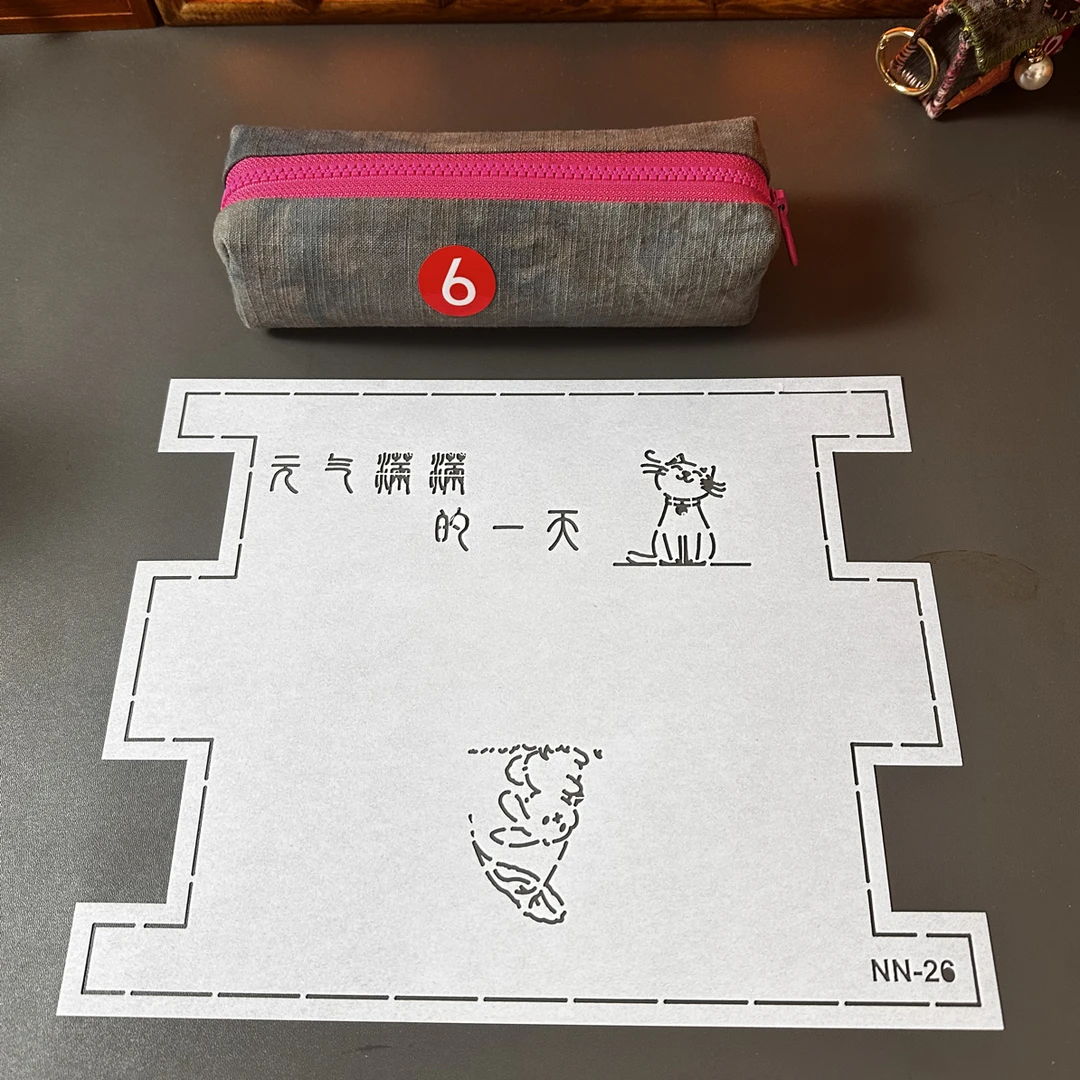 笔袋模板 面包笔袋模板 贝壳笔袋模板 布艺包模板 诺诺植物染