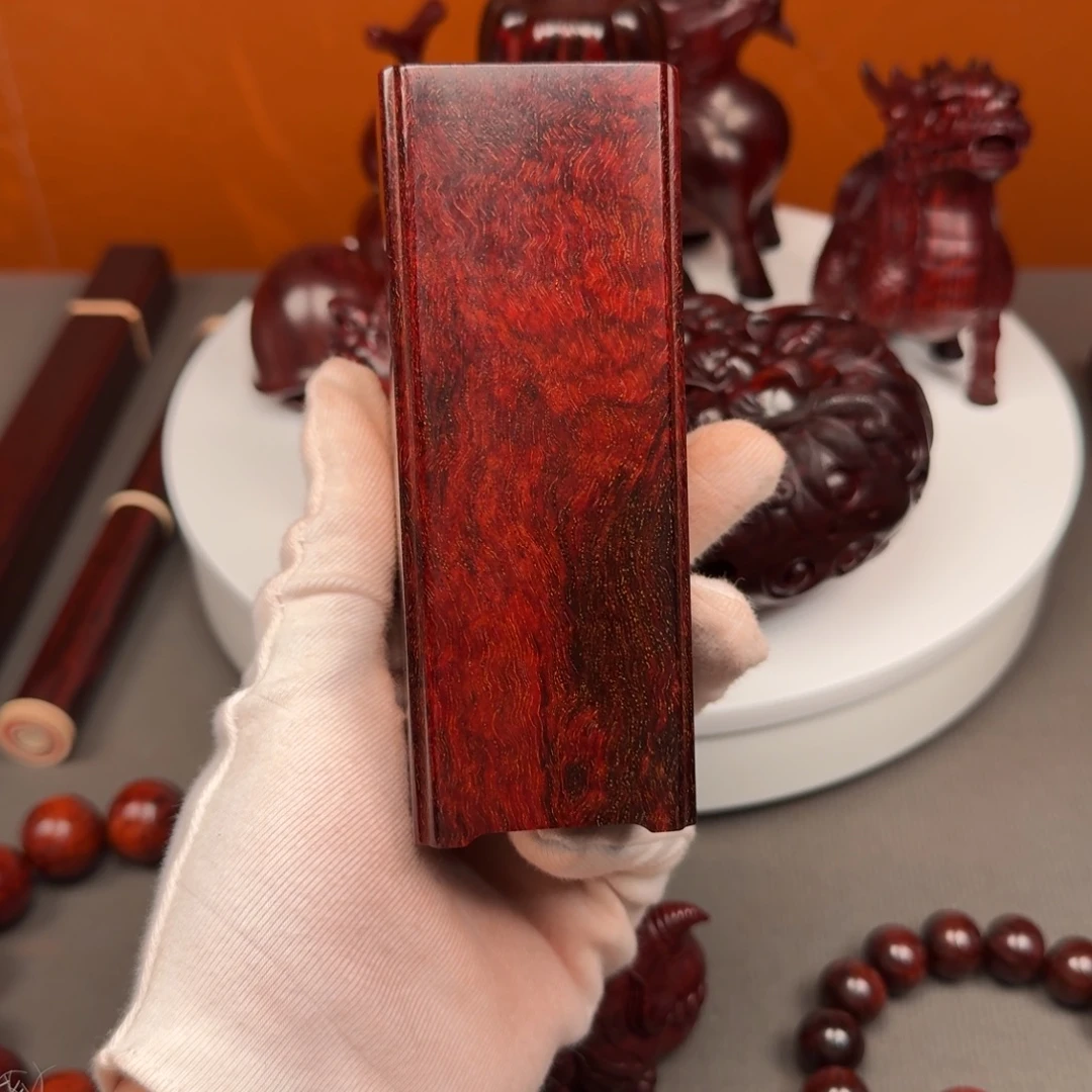 小***池小叶紫檀手串/手链琴料水波S金星笔筒