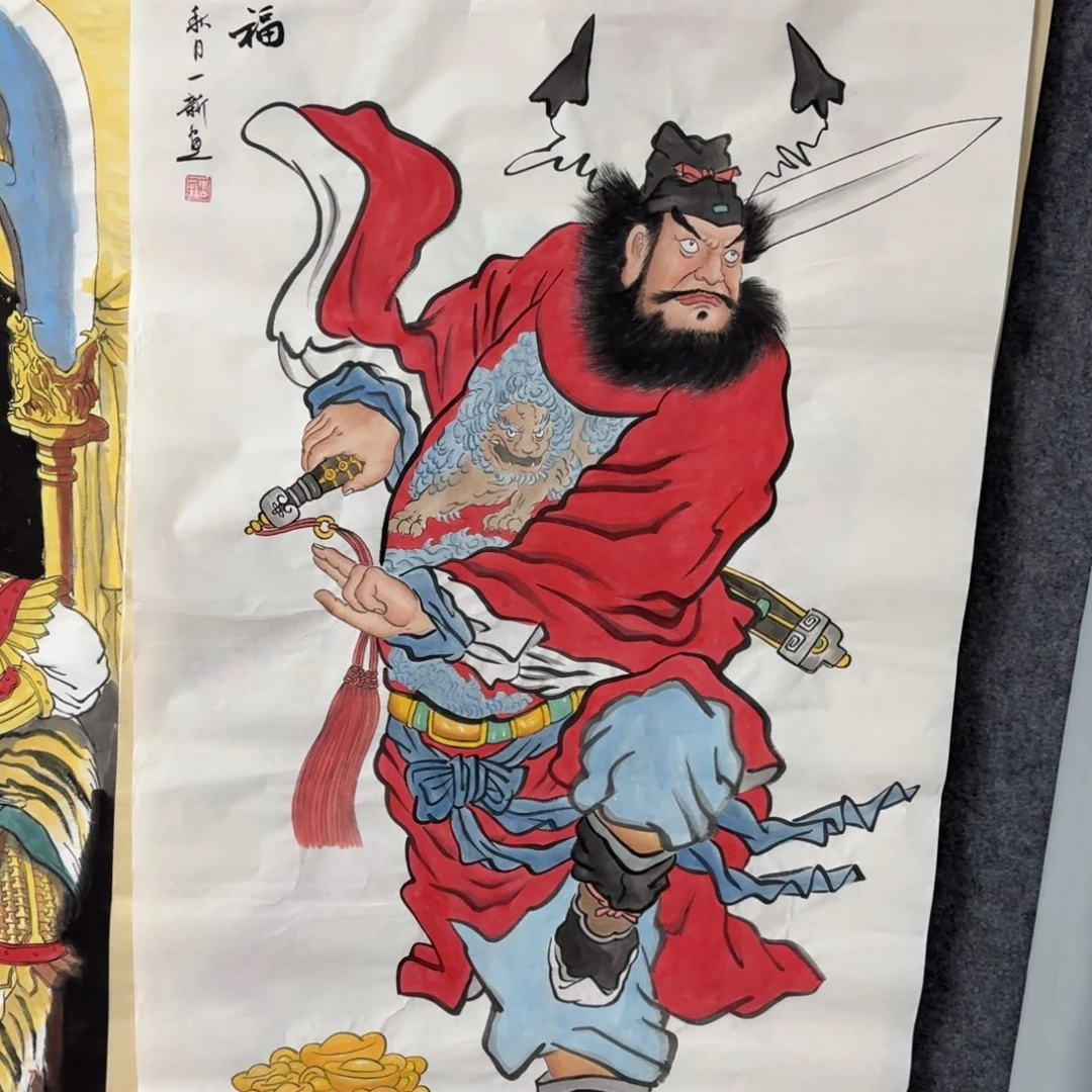 螃***酒国画140×70手绘画画画