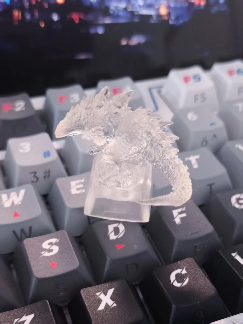 哥斯拉机械键盘透光键帽个性手工创意立体树脂esc键盘奥特曼键帽