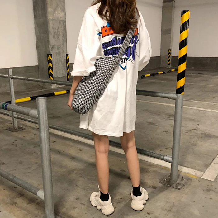 胖mm大码t恤女装短袖2025年新款夏季百搭宽松中长款半袖裙上衣潮