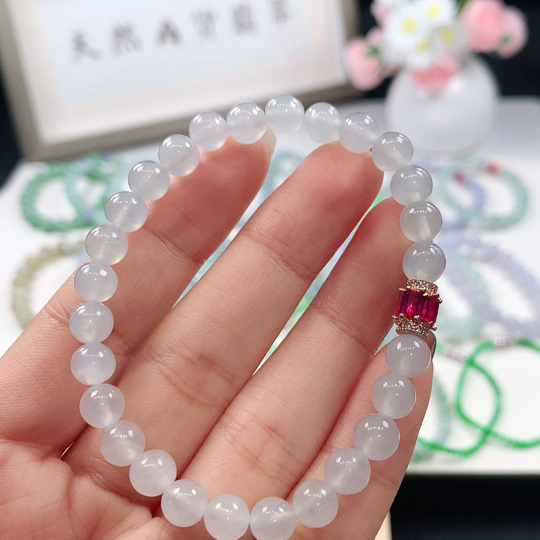 翡翠未镶嵌手链6.4