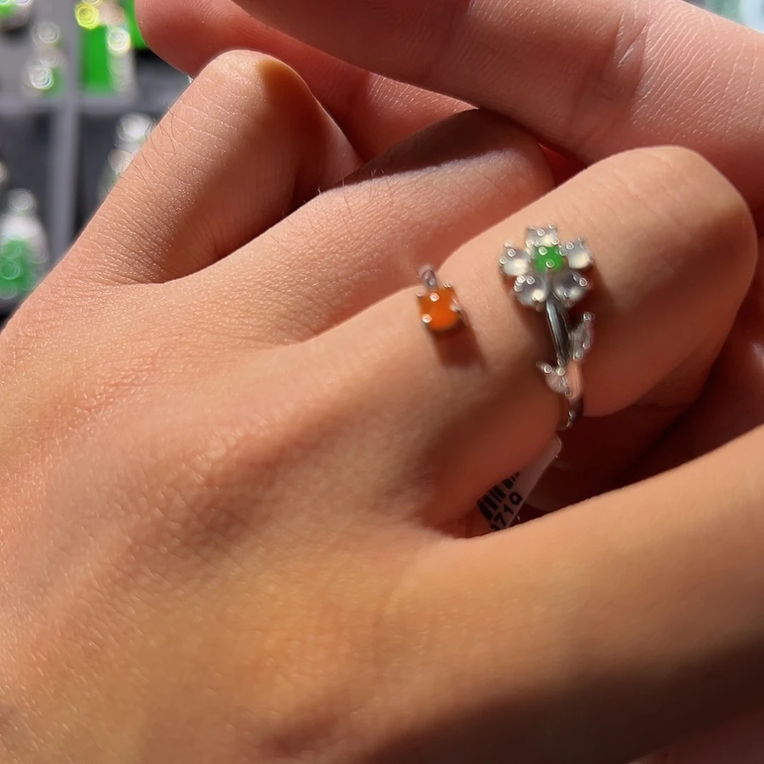 翡翠银S925镶嵌戒指