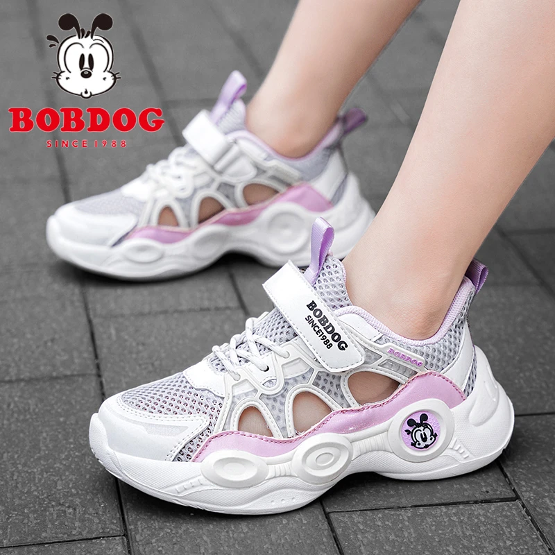 巴布豆女童鞋老爹鞋夏季透气网面2025新款儿童镂空运动网鞋中大童