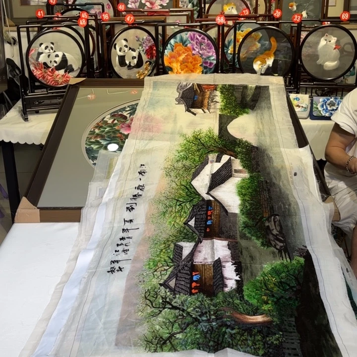 织绣纯手工编织制作