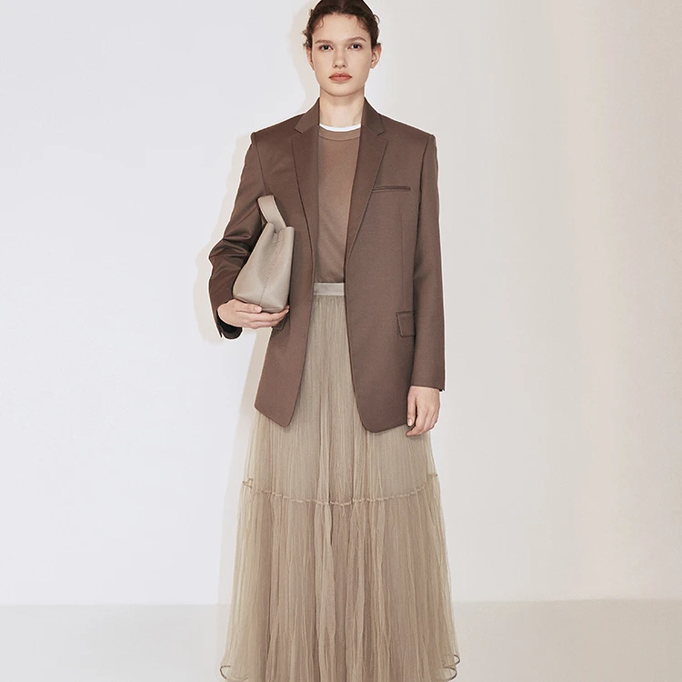 OCHIRLY欧时力蓬蓬纱裙伞裙长裙a字半身裙气质显瘦秋季1LY3070080