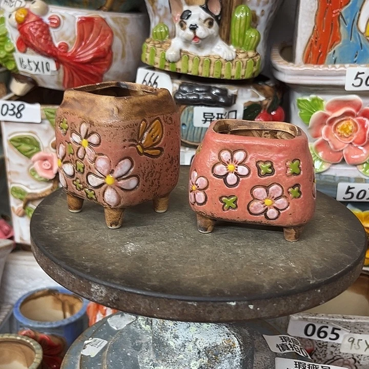 粗陶材质多肉花盆