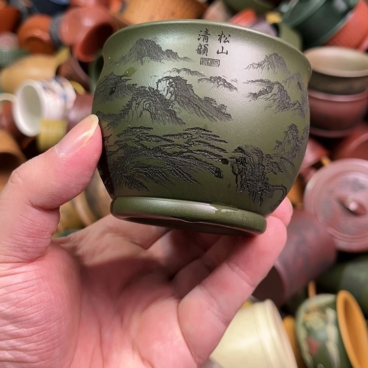 紫砂茶杯全手工紫砂主人杯