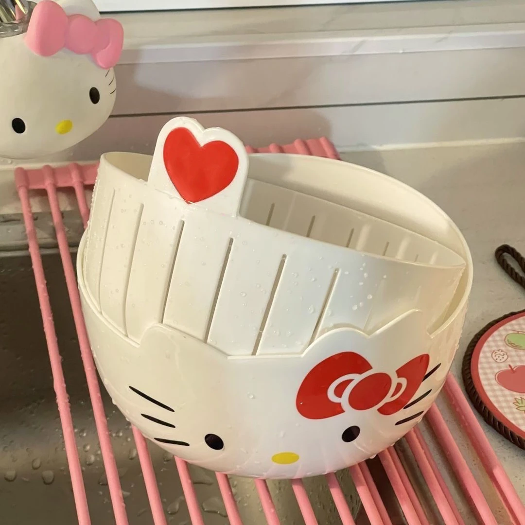 哈喽kitty沥水篮水果盘客厅茶几家用高颜值好看糖果盘2025年新款