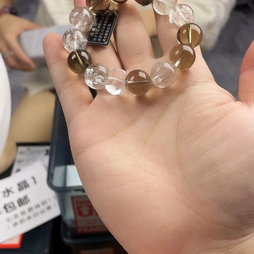 手串银S925镀金镶嵌黄晶