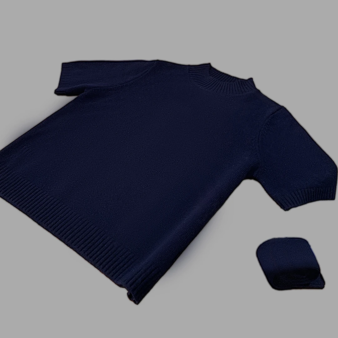 LNDG高端定制拼接袖轻奢百搭小衫LNDG8649