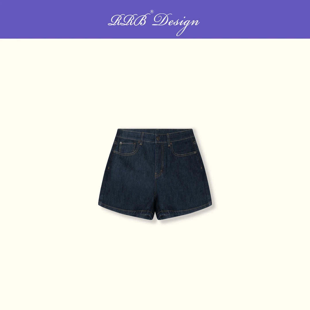 RRB Design「自然本色」宽松显瘦复古百搭显瘦牛仔短裤阔腿裤