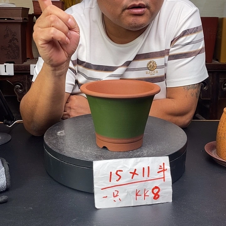 紫砂花盆货号一只KK8