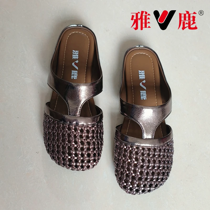 雅鹿]夏季新款凉拖鞋穆勒鞋舒适百搭透气洞洞鞋镂空软底外穿拖鞋