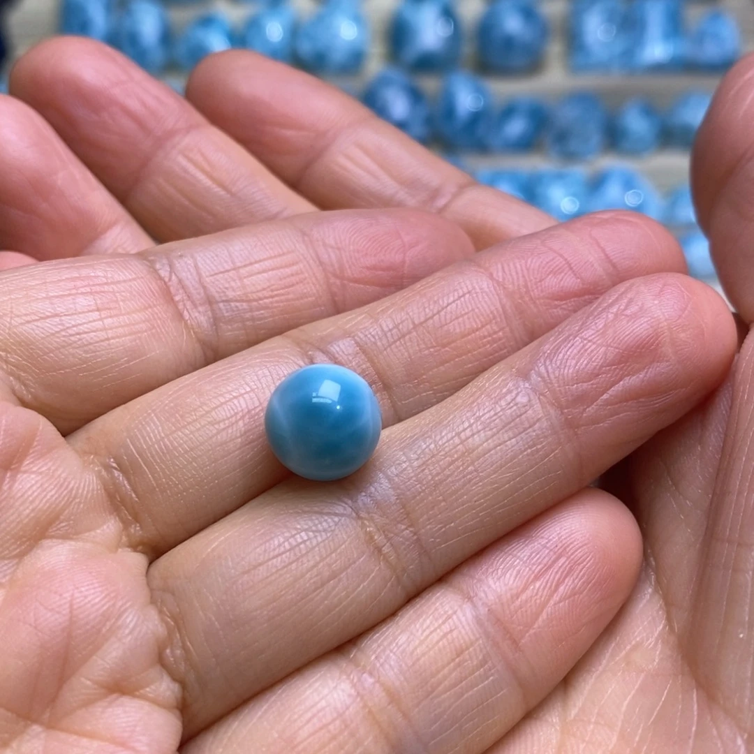 偶***呆针钠钙石（海纹石）未镶嵌颈饰