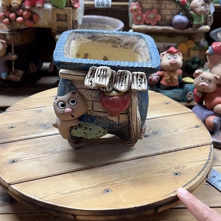 嘻哈多肉花盆百搭