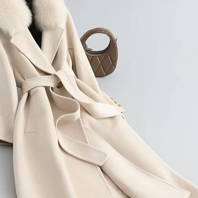 807冬季新款大衣女中长款外套2025秋冬加绒加厚保暖防寒呢子外套