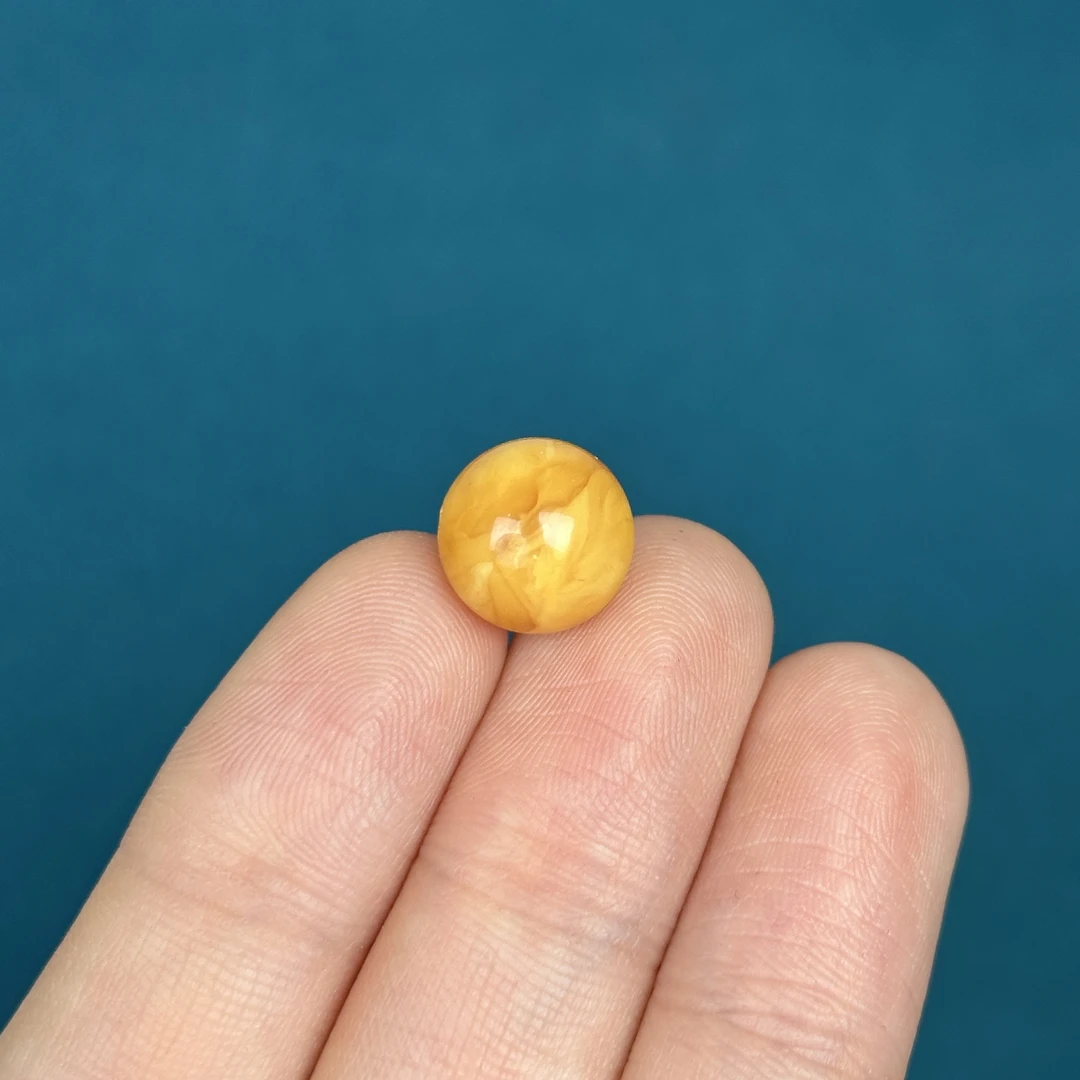 D7737天然蜜蜡 微花粉鸡油红圆珠 11mm支持复检假一罚十