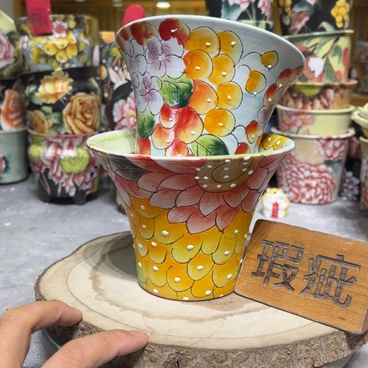 景德镇红陶精品手绘陶瓷
