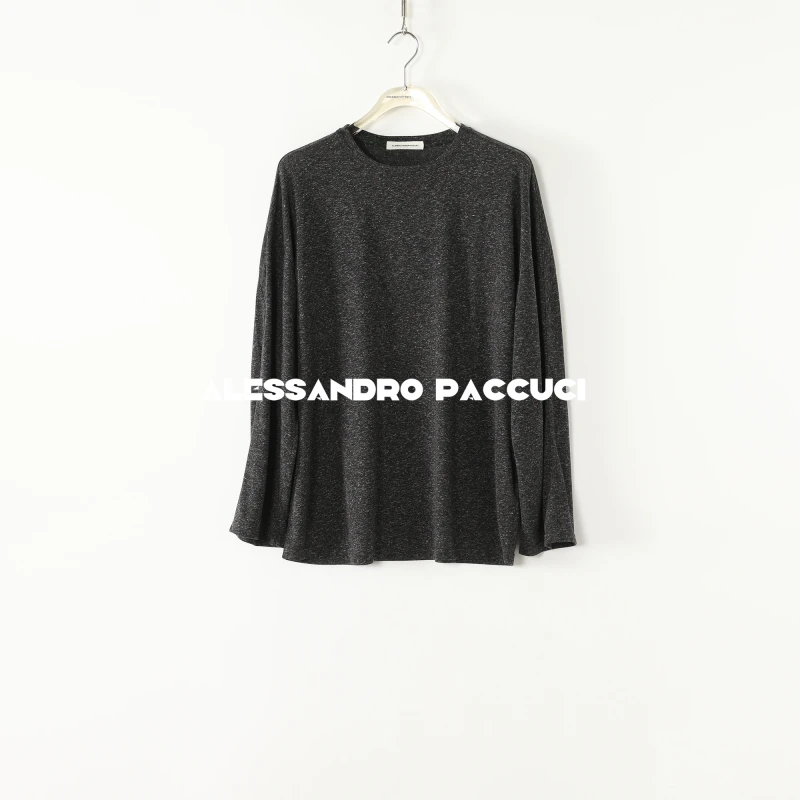 AP洛哥52046TT【悠闲派/圆领版】亚麻多色宽松垂坠长袖时尚百搭T恤