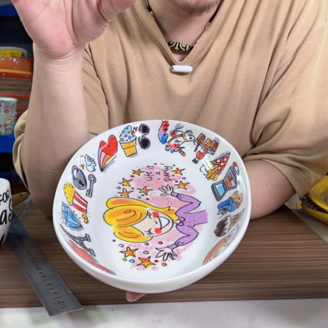 瓷派对女孩椭圆盘
