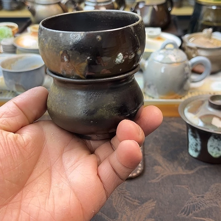 墨***雅茶盏真柴烧•纯柴烧•纯素烧
