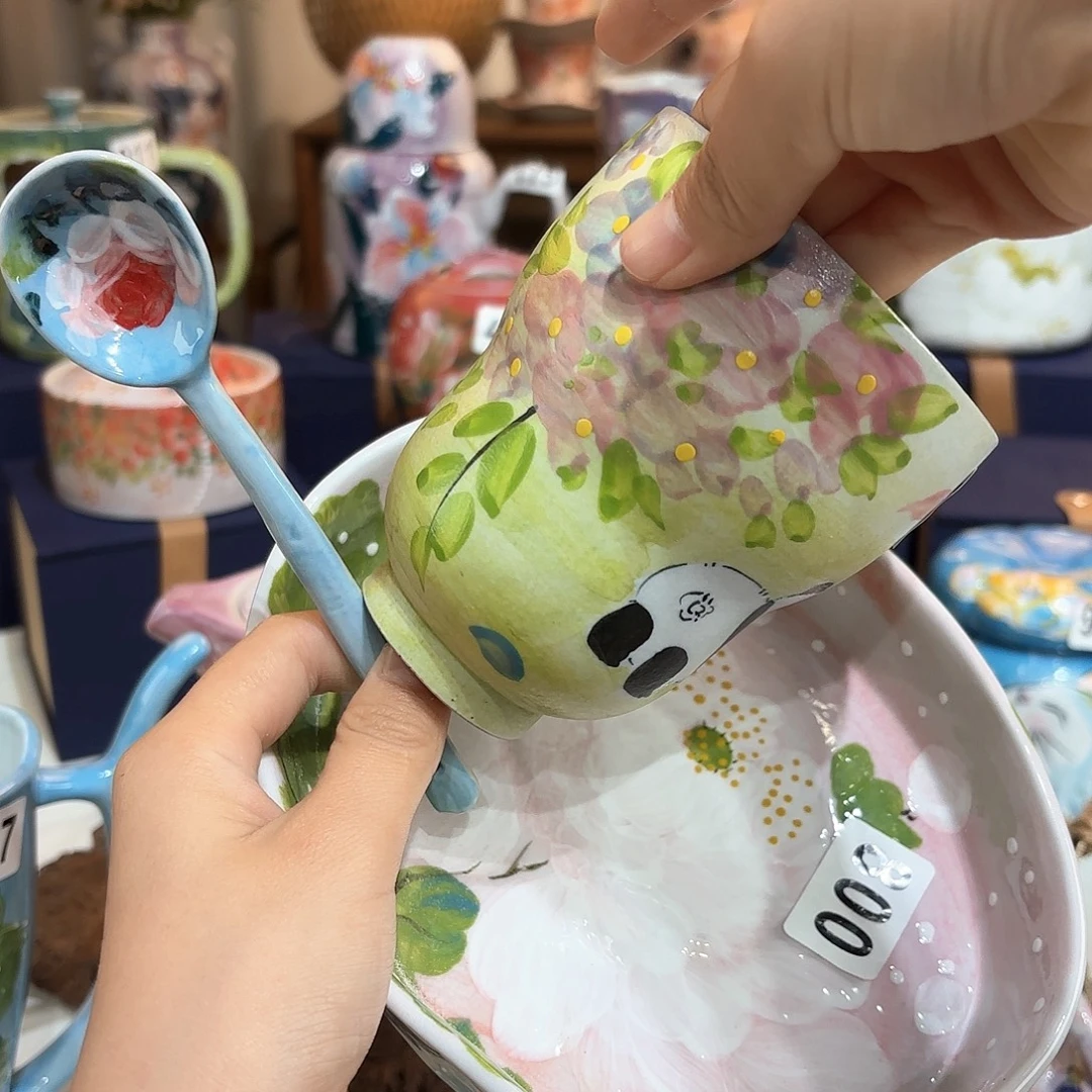 L***游景德镇手绘高温釉下彩陶瓷茶具