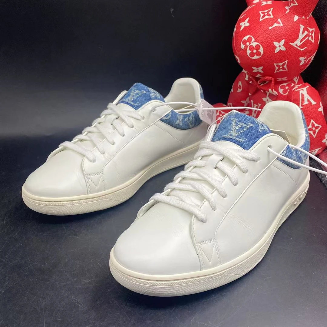 【聚星优选】LouisVuitton/路易威登白蓝牛仔贝壳板鞋40欧码kke071