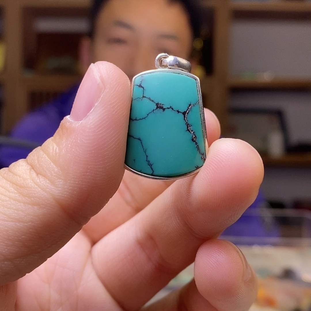 M***鑫绿松石未镶嵌平安无事牌