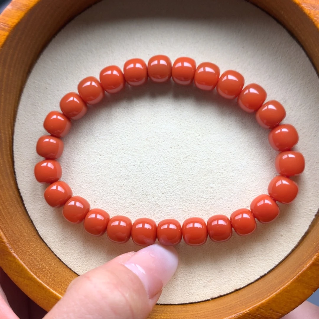 南红玛瑙未镶嵌保山天然原矿南红8mm+手串